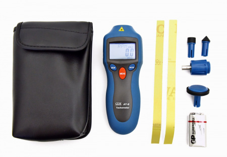 Цифровой лазерный фототахометр, контактно-бесконтактный CEM AT-8 купить по низкой цене | МАКСПРОФИТ
