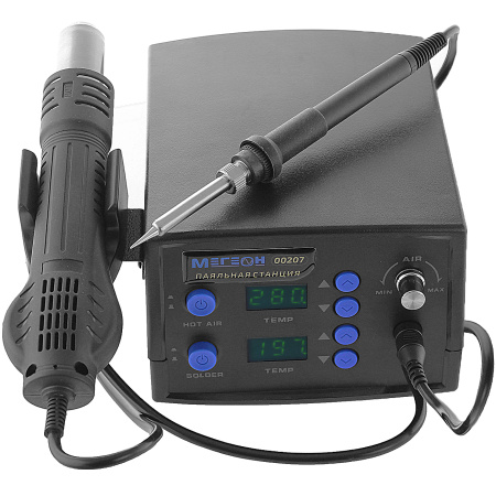 Многофункциональная паяльная станция 2 в 1 МЕГЕОН 00207 купить по низкой цене | МАКСПРОФИТ